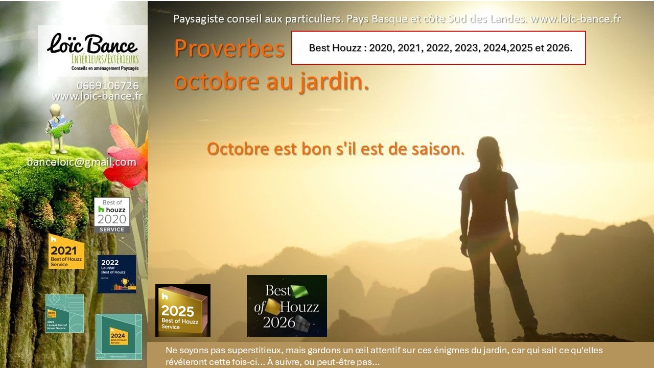 Proverbes d'octobre au jardin par Paysagiste Ahetze
