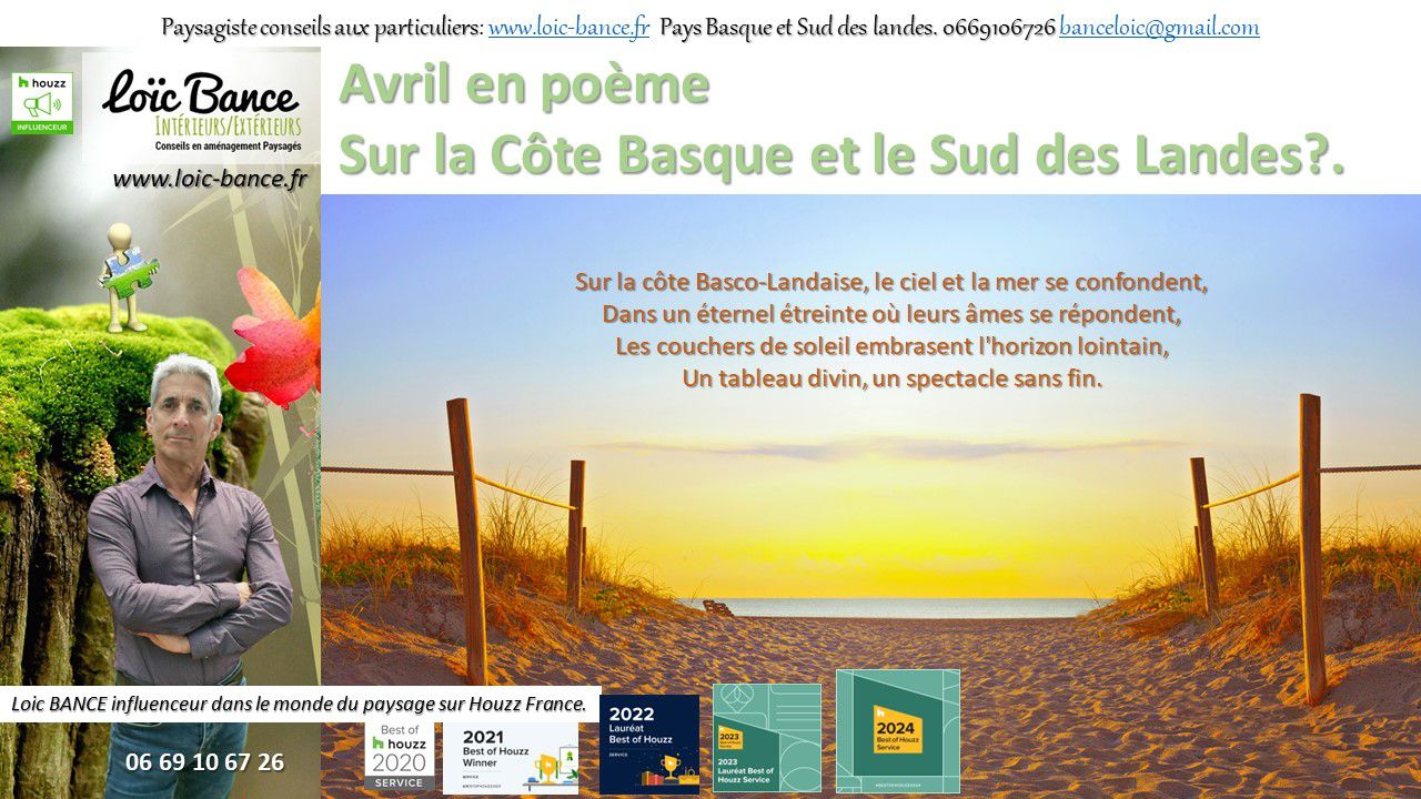 Poème d'avril et contemplation des paysages