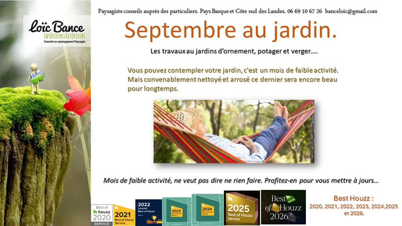 Ahetze paysages Septembre au jardin.