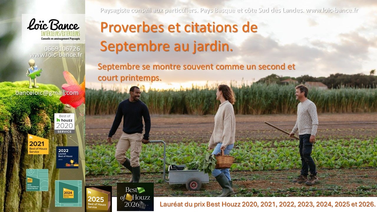 Ahetze paysages Proverbes et citations de Septembre au jardin.